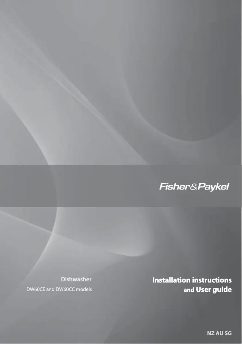 Page n°1 - Manuel utilisateur Fisher & Paykel DW60CCW1