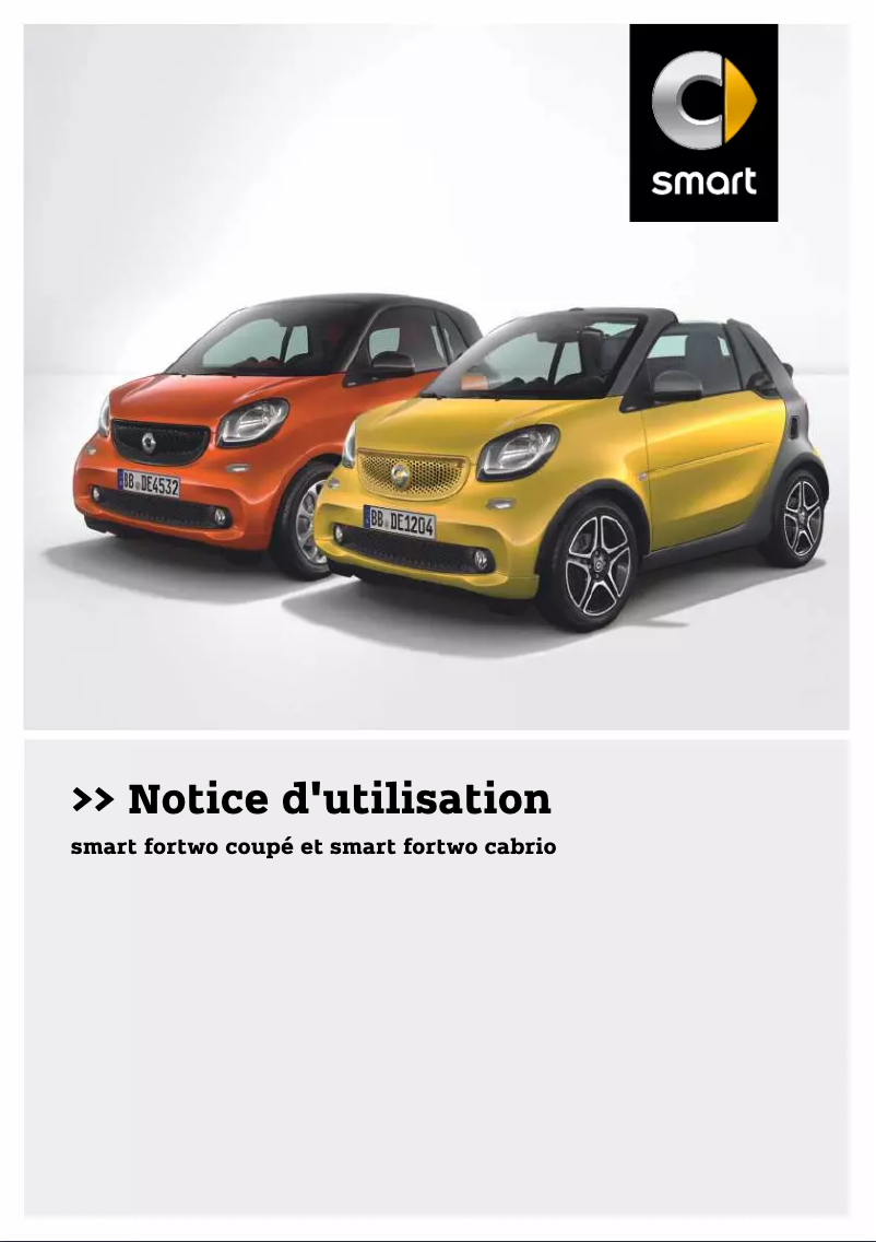 Page 1 de la notice Manuel utilisateur Smart Fortwo cabrio (2017)