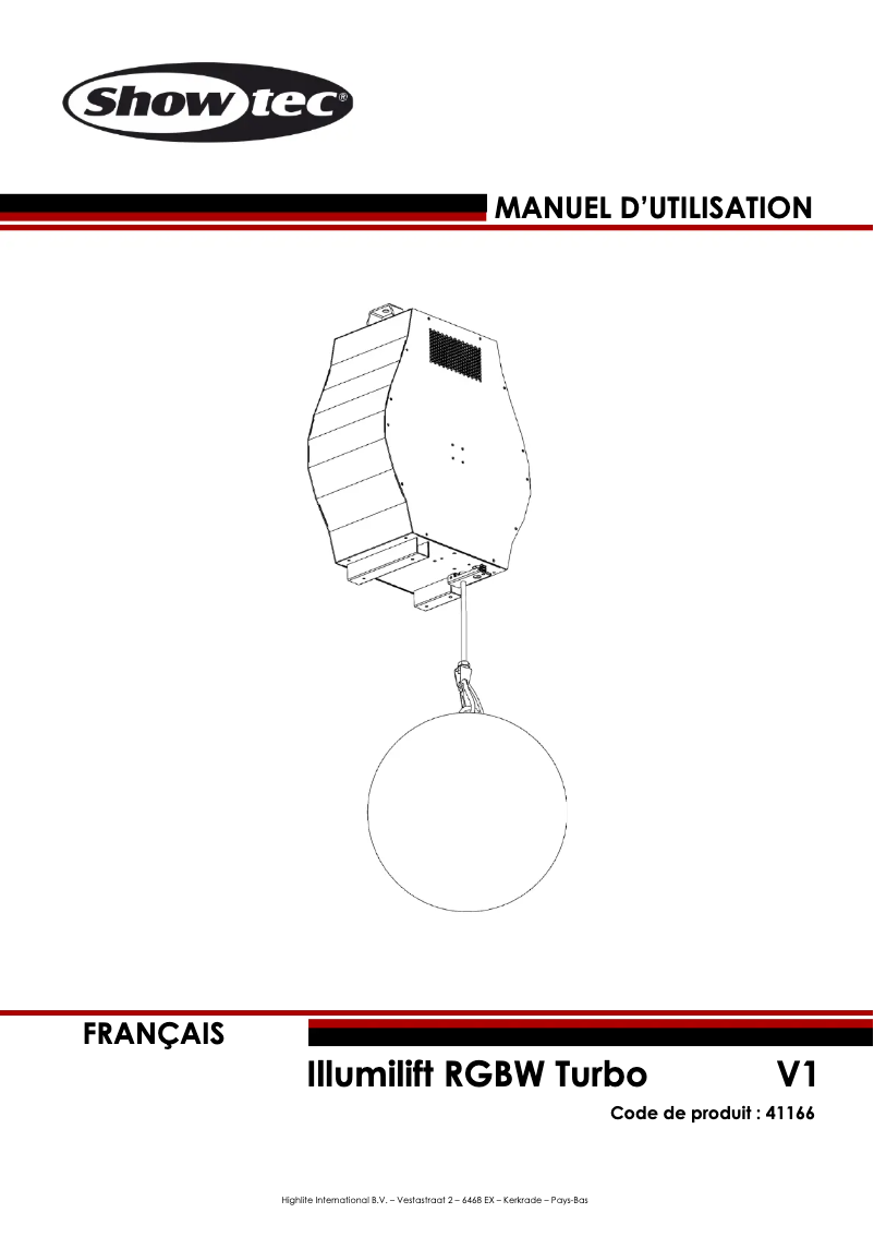 Page n°1 - Manuel utilisateur Showtec Illumilift RGBW Turbo