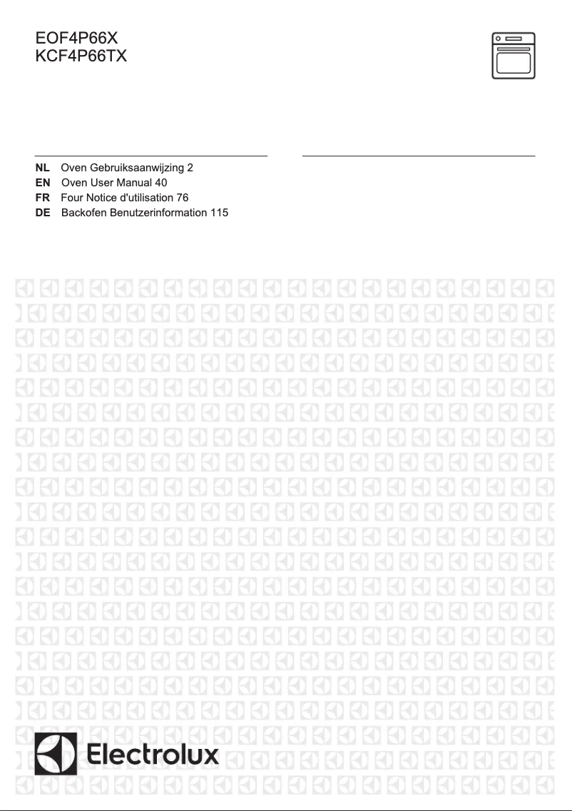Page 1 de la notice Manuel utilisateur Electrolux EOF4P66X