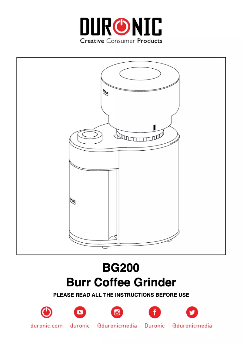 Image de la première page du manuel de l'appareil BG200