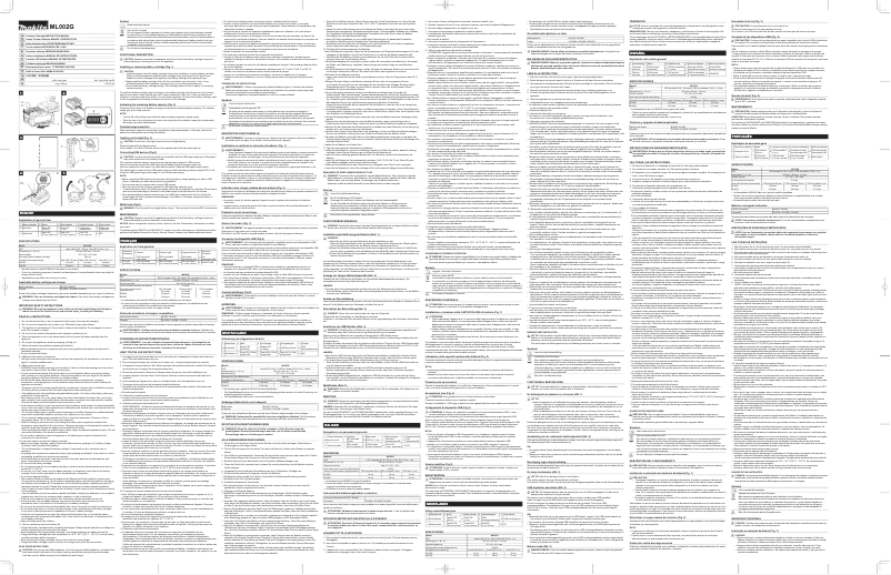 Image de la première page du manuel de l'appareil ML002G