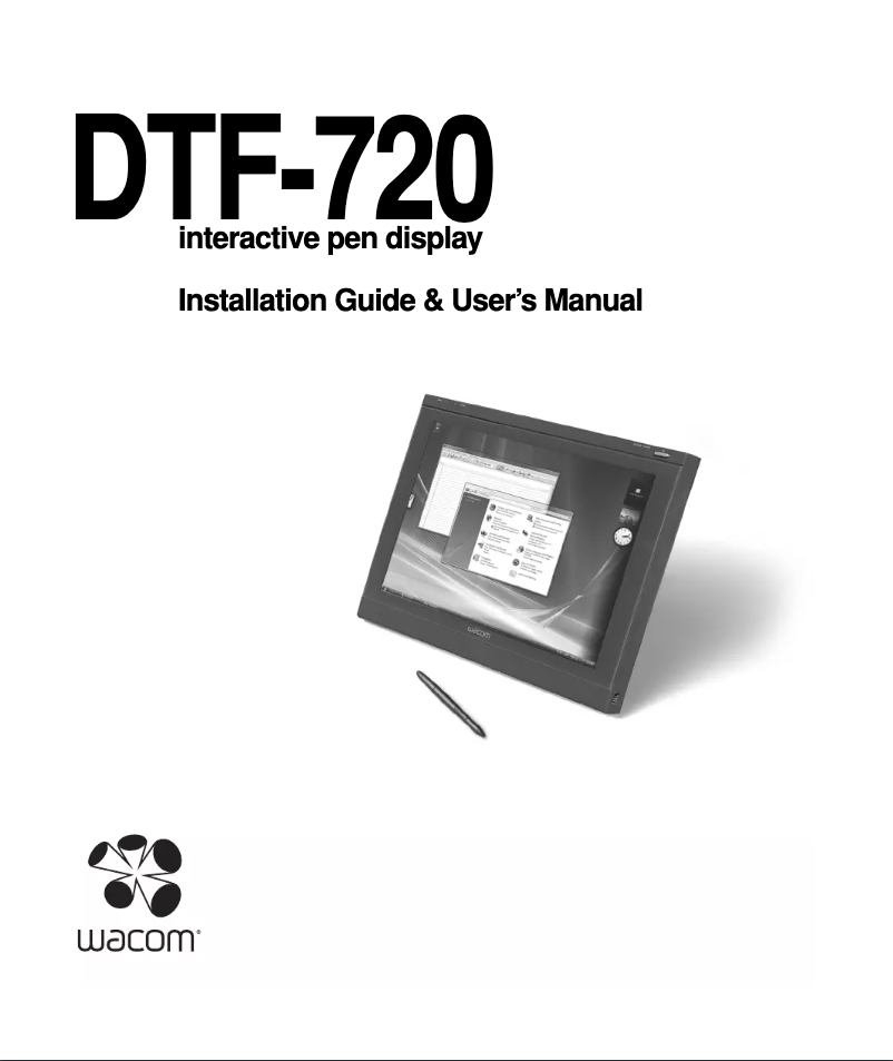 Page 1 de la notice Manuel utilisateur Wacom DTF-720