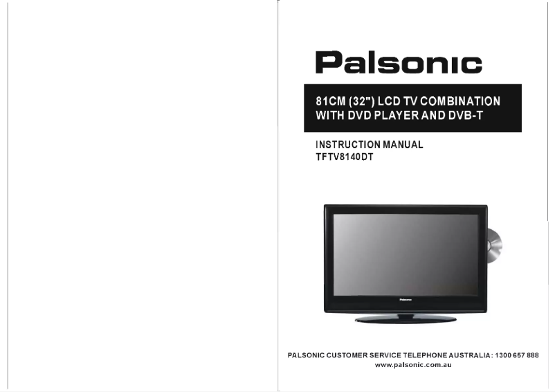 Page n°1 - Manuel utilisateur Palsonic TFTV8140DT