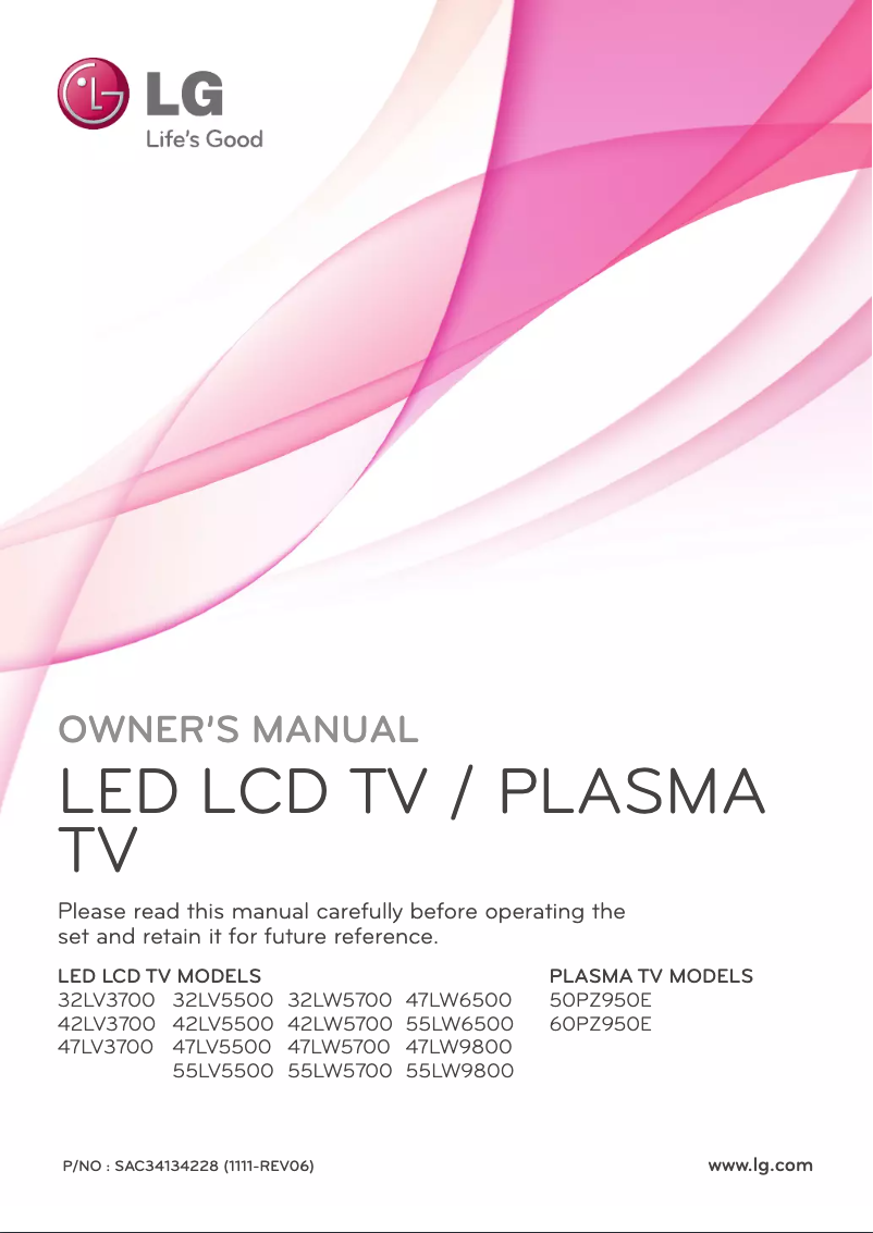 Page n°1 - Manuel utilisateur LG 47LV3700