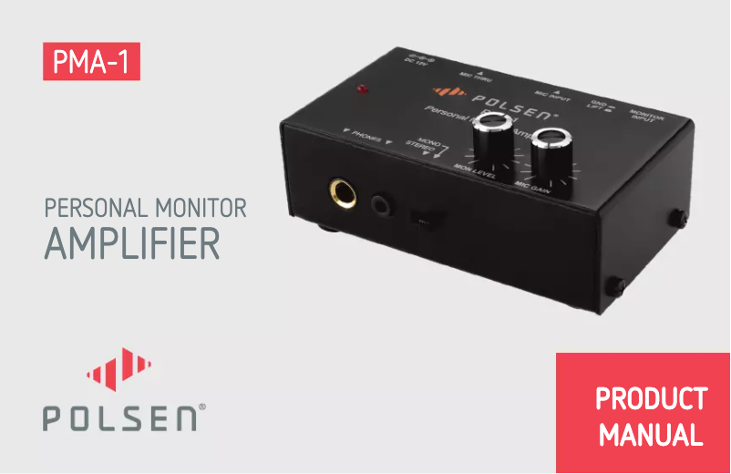 Page 1 de la notice Manuel utilisateur Polsen PMA-1
