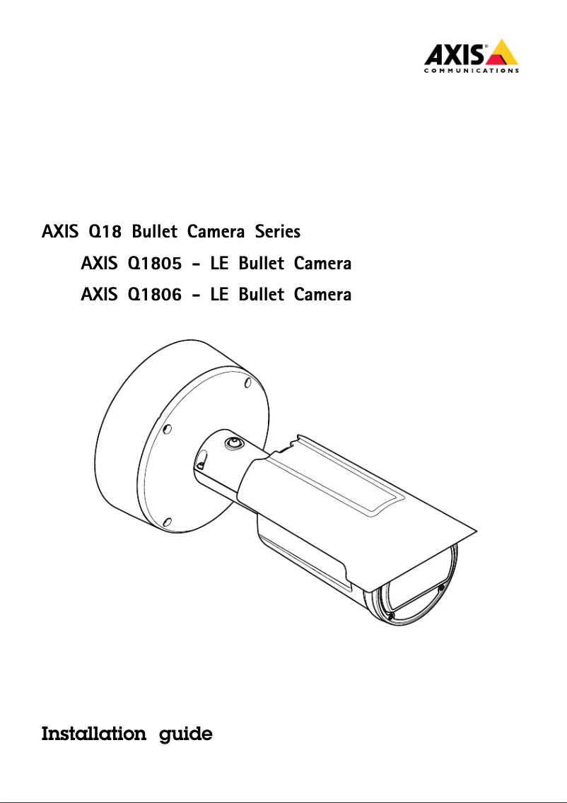Page 1 de la notice Manuel utilisateur Axis Q1805-LE