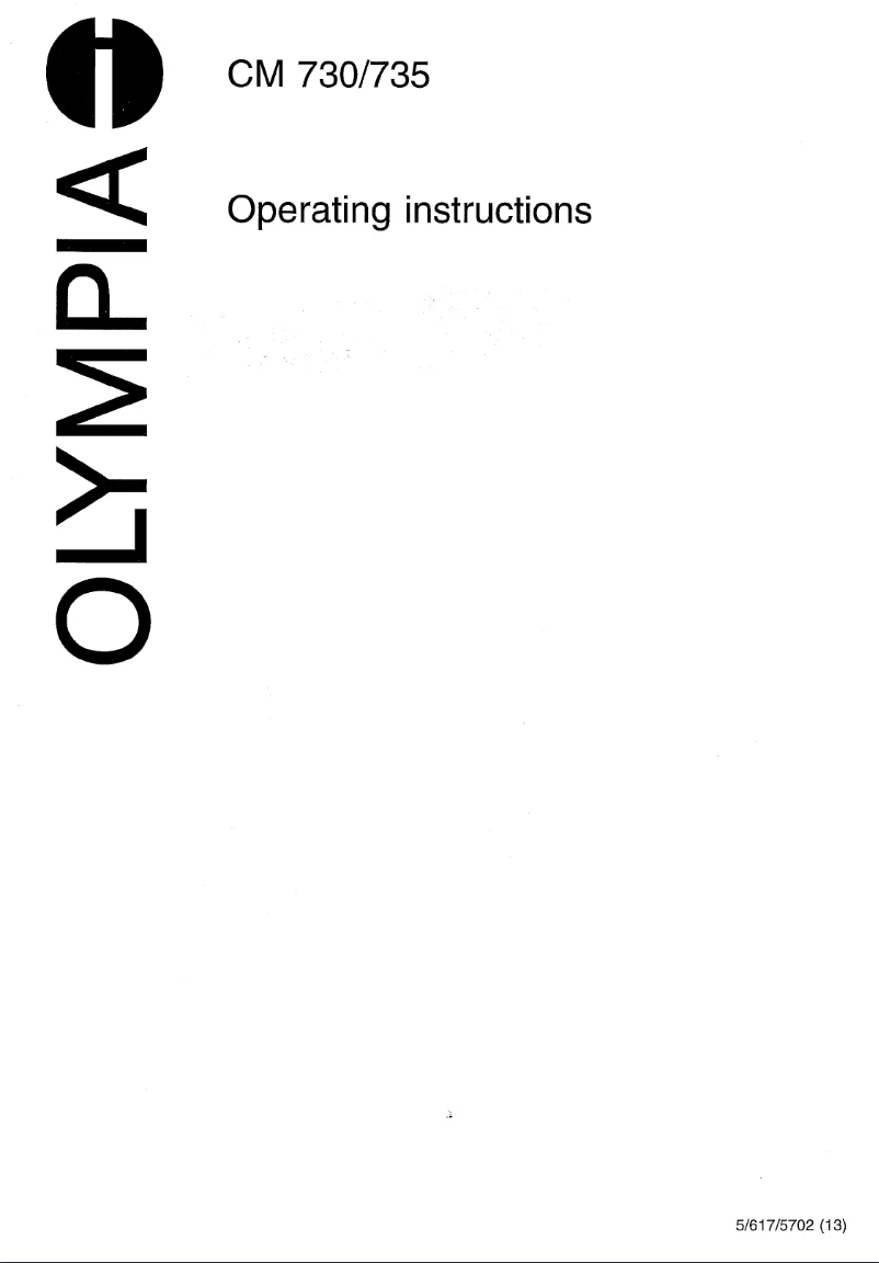 Image de la première page du manuel de l'appareil CM 730
