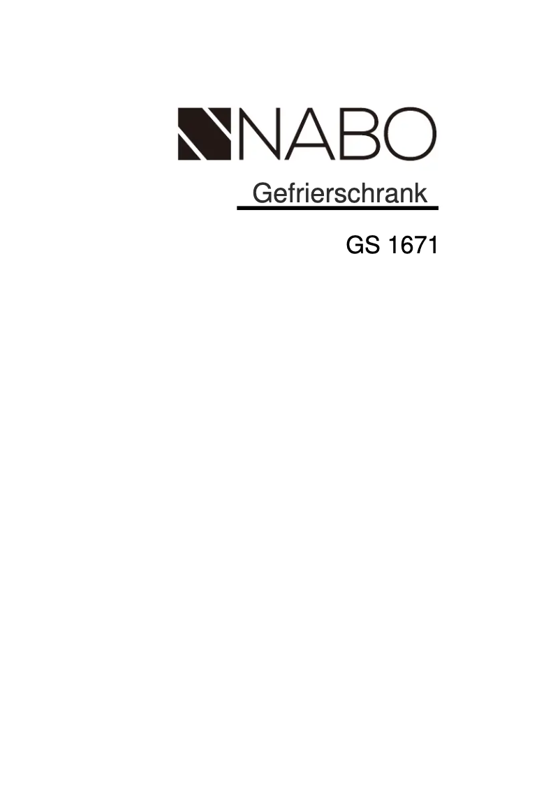 Page 1 de la notice Manuel utilisateur Nabo GS 1671