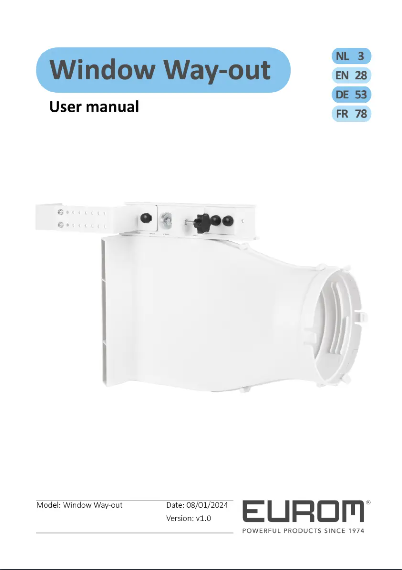 Página 1 del manual Manual de usuario Eurom Window Way-Out