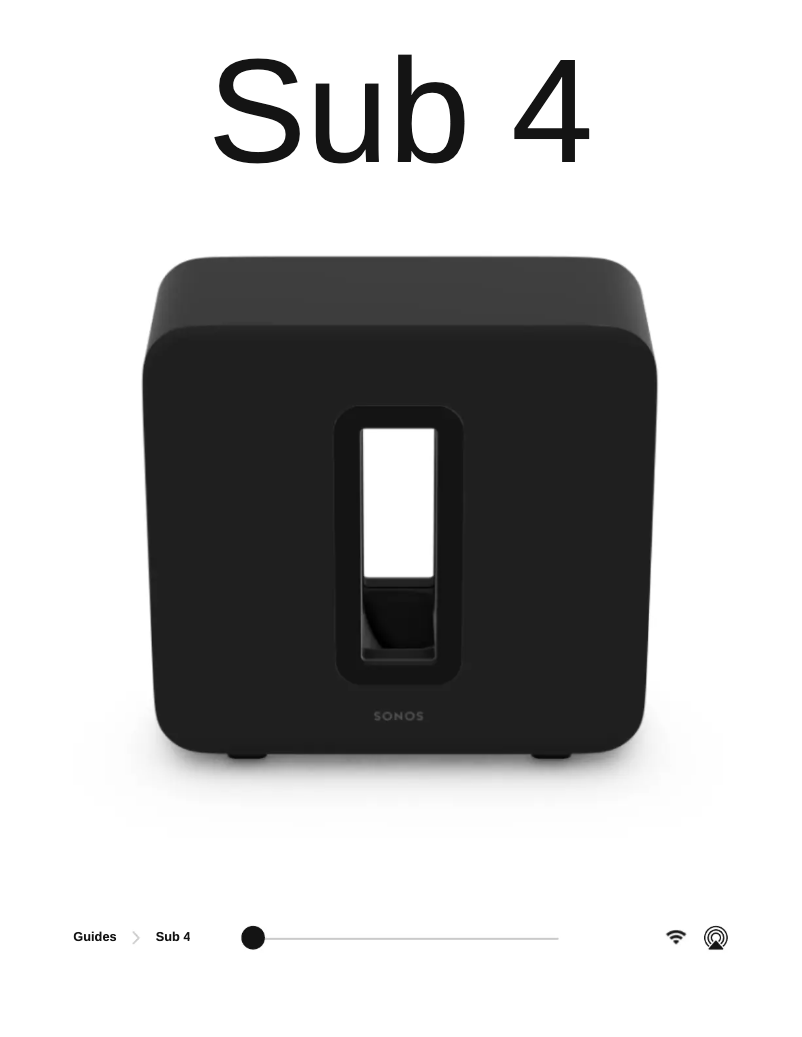 Page n°1 - Manuel utilisateur Sonos Sub 4
