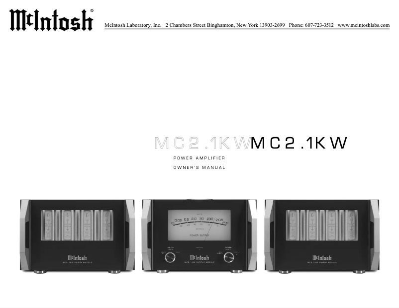 Image de la première page du manuel de l'appareil MC2.1KW
