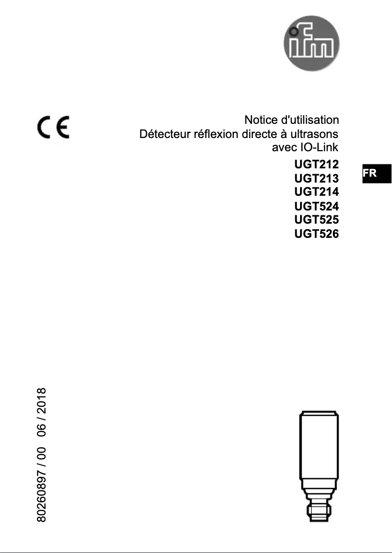 Page 1 de la notice Manuel utilisateur IFM UGT212