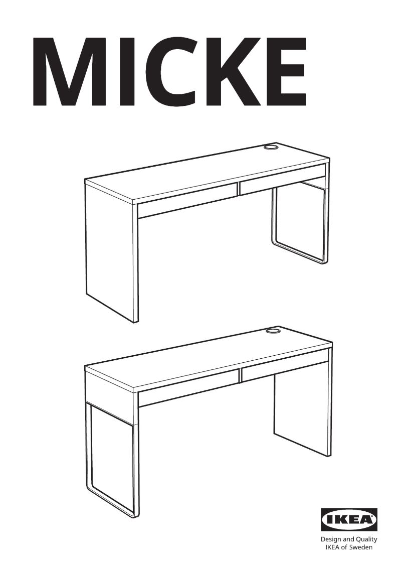 Page 1 de la notice Manuel utilisateur Ikea MICKE 605.485.82