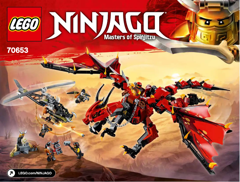 Page 1 de la notice Manuel utilisateur Lego Ninjago 70653