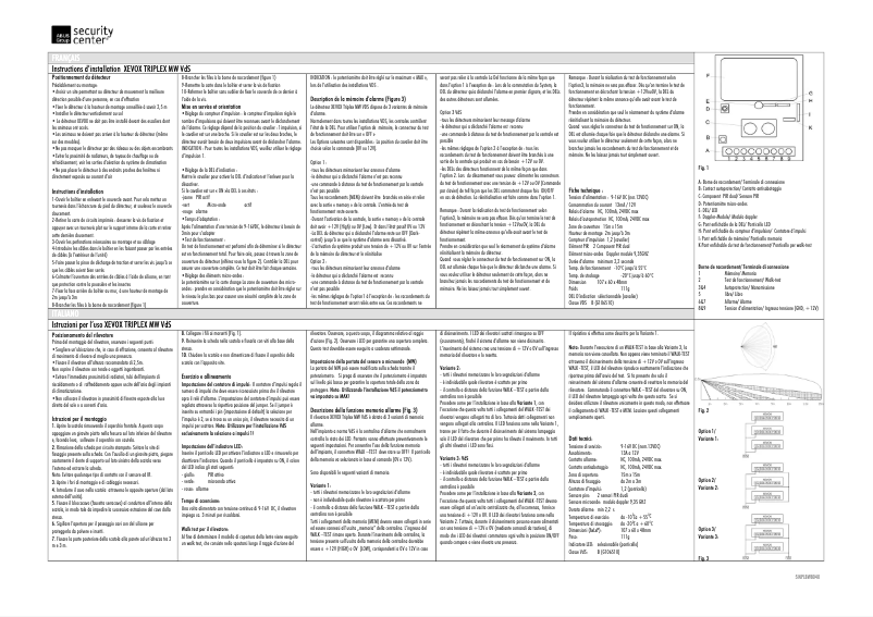 Page 1 de la notice Manuel utilisateur Abus BW8040