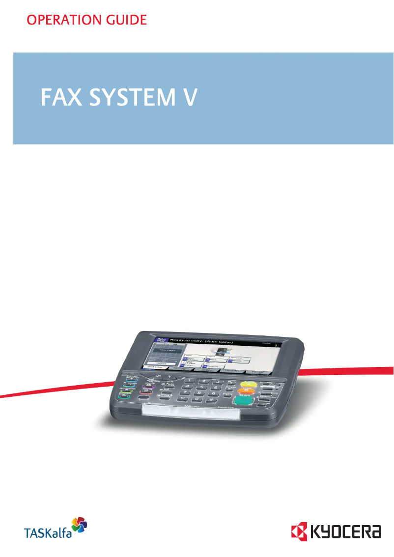 Page n°1 - Manuel utilisateur Kyocera TASKalfa 4500i