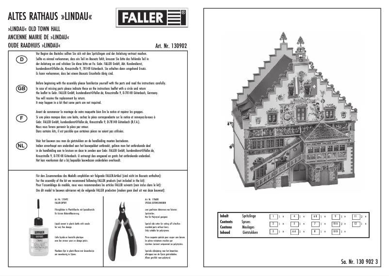 Page n°1 - Manuel utilisateur Faller 130902
