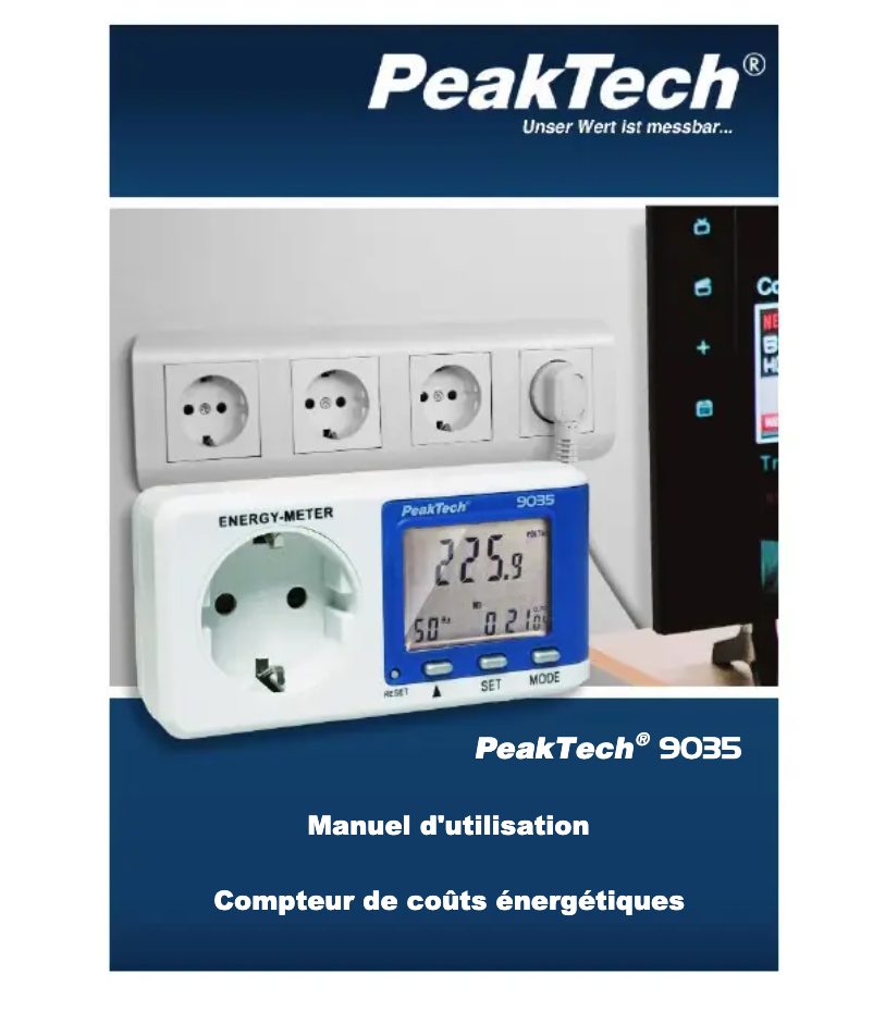 Page n°1 - Manuel utilisateur PeakTech 9035