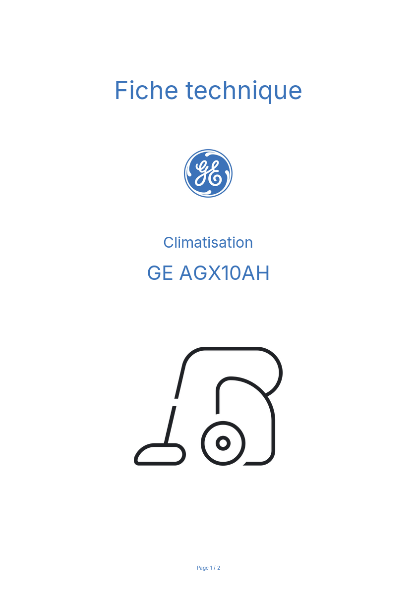 Image de la première page du manuel de l'appareil AGX10AH