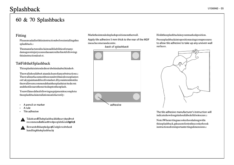 Page n°1 - Manuel utilisateur Rangemaster UNBSP60BL/BI