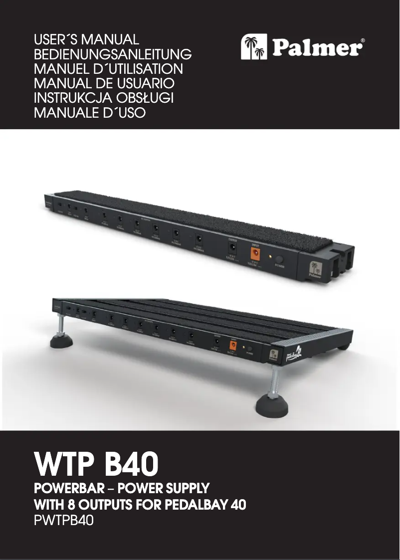 Page 1 de la notice Manuel utilisateur Palmer WTP B40