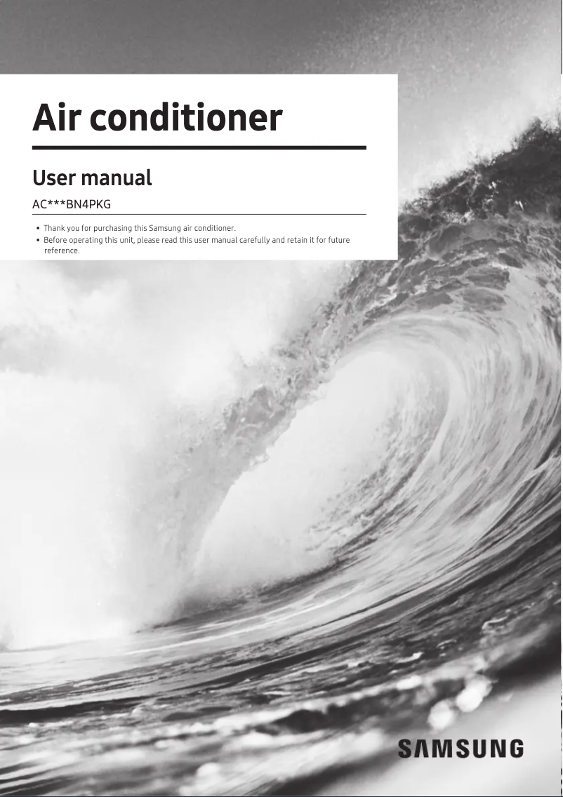 Page n°1 - Manuel utilisateur Samsung AC071BXAPKG