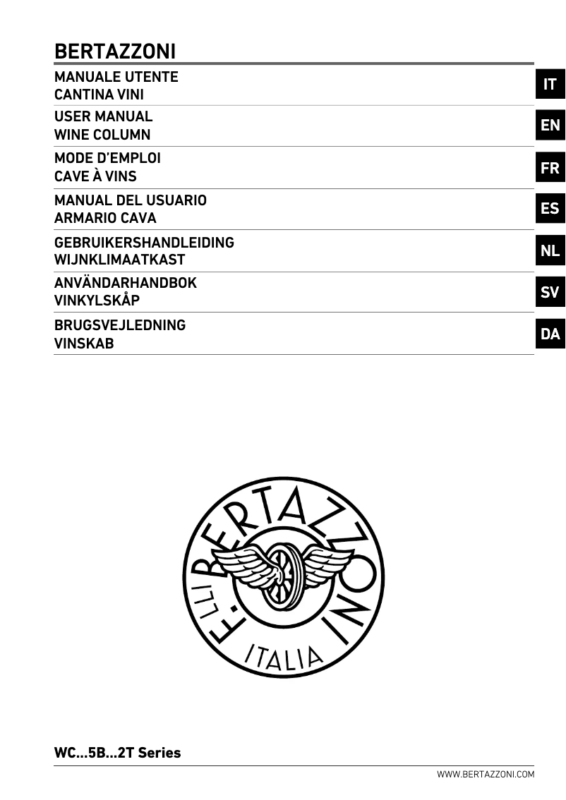 Page 1 de la notice Manuel utilisateur Bertazzoni WC605BRP2T