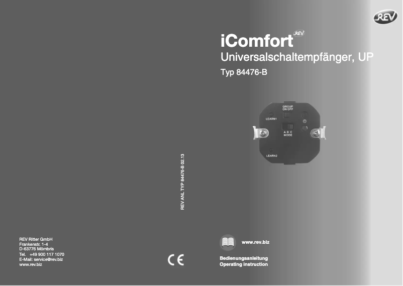 Image de la première page du manuel de l'appareil iComfort 84476-B