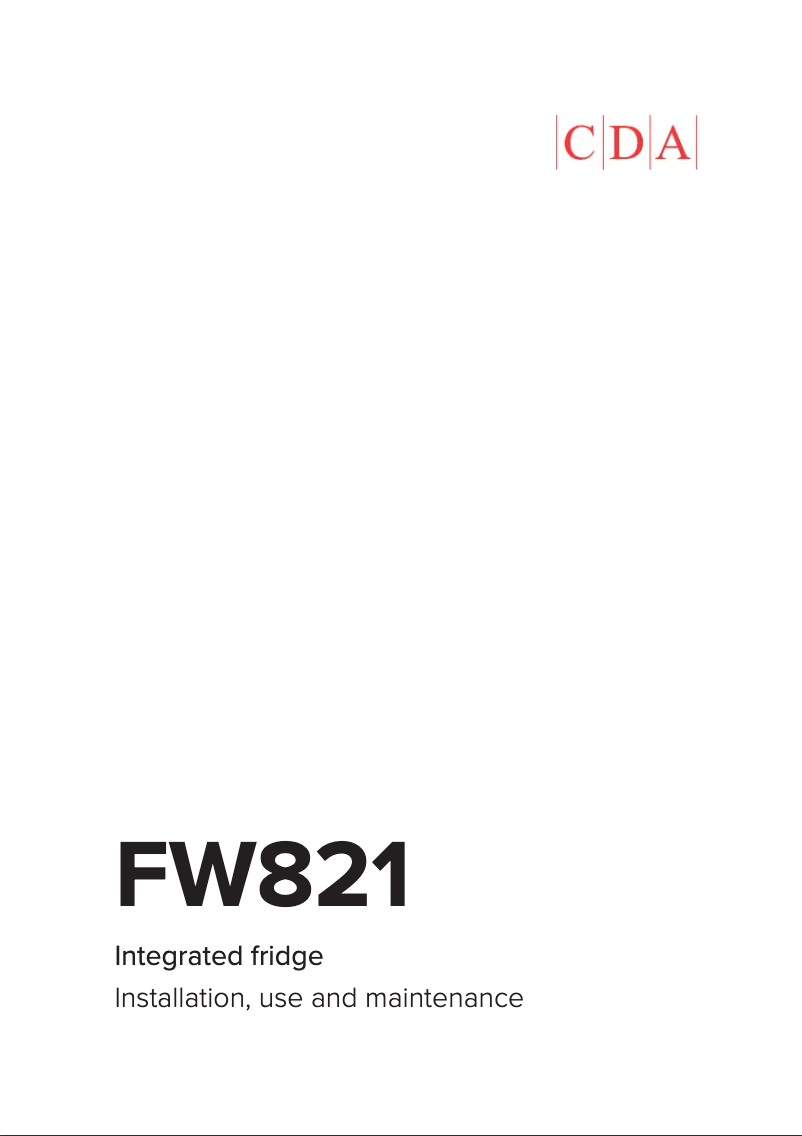 Image de la première page du manuel de l'appareil FW821