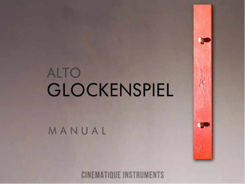 Page n°1 - Manuel utilisateur Steinberg Alto Glockenspiel