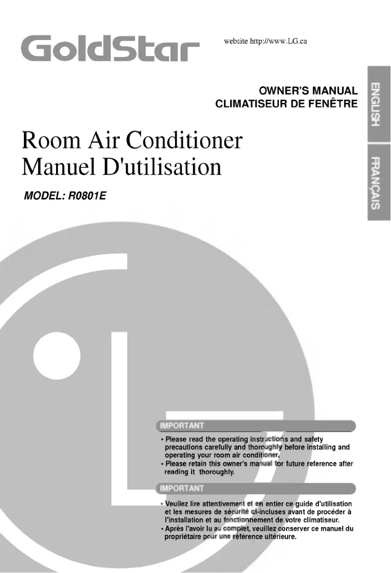 Page 1 de la notice Manuel utilisateur LG TWC081ULMK4
