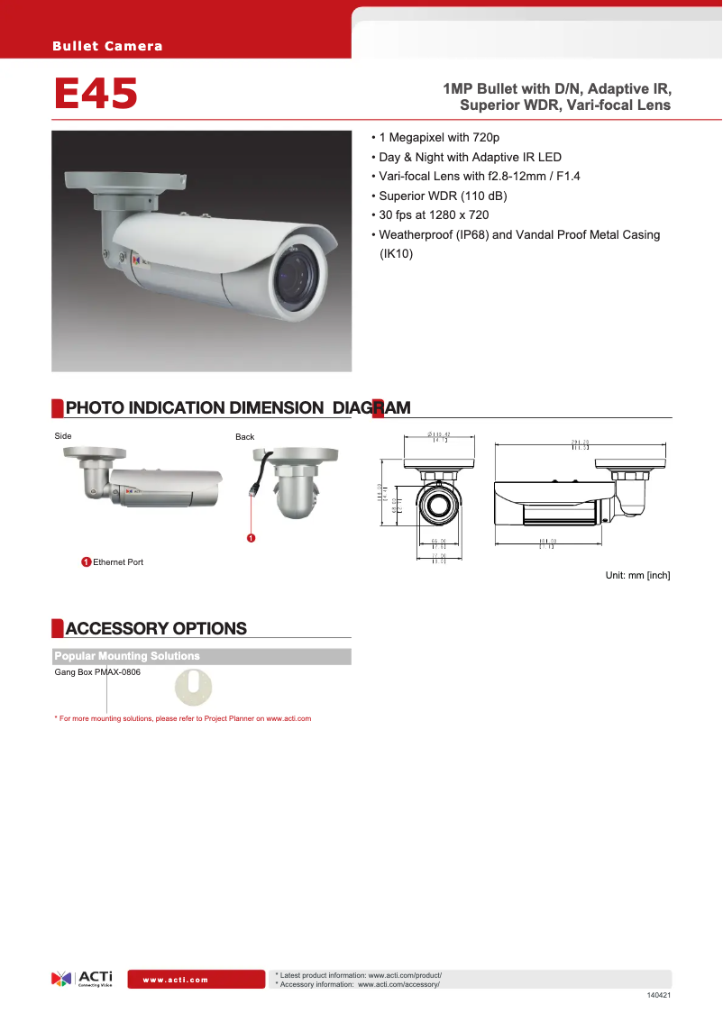 Image de la première page du manuel de l'appareil E45