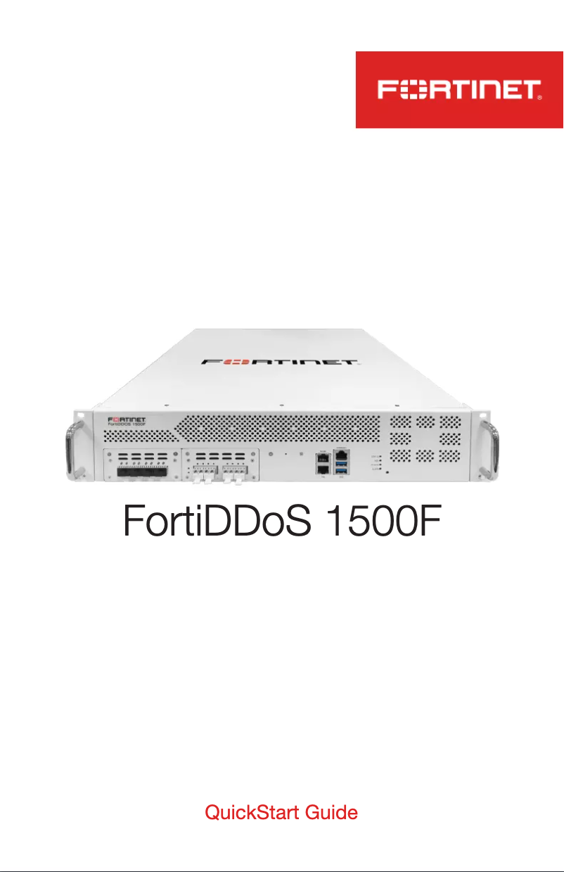 Page n°1 - Manuel utilisateur Fortinet FortiDDoS 1500F