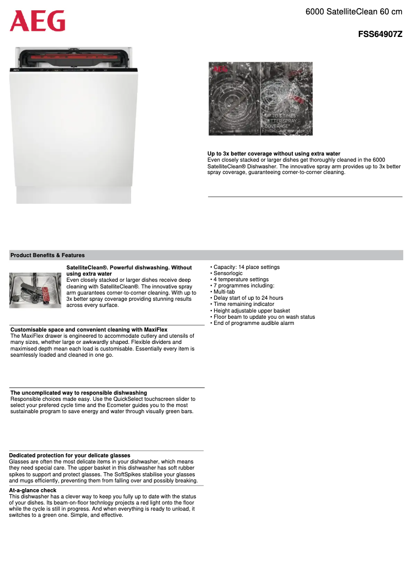 Imagen de la primera página del manual del dispositivo FSS64907Z