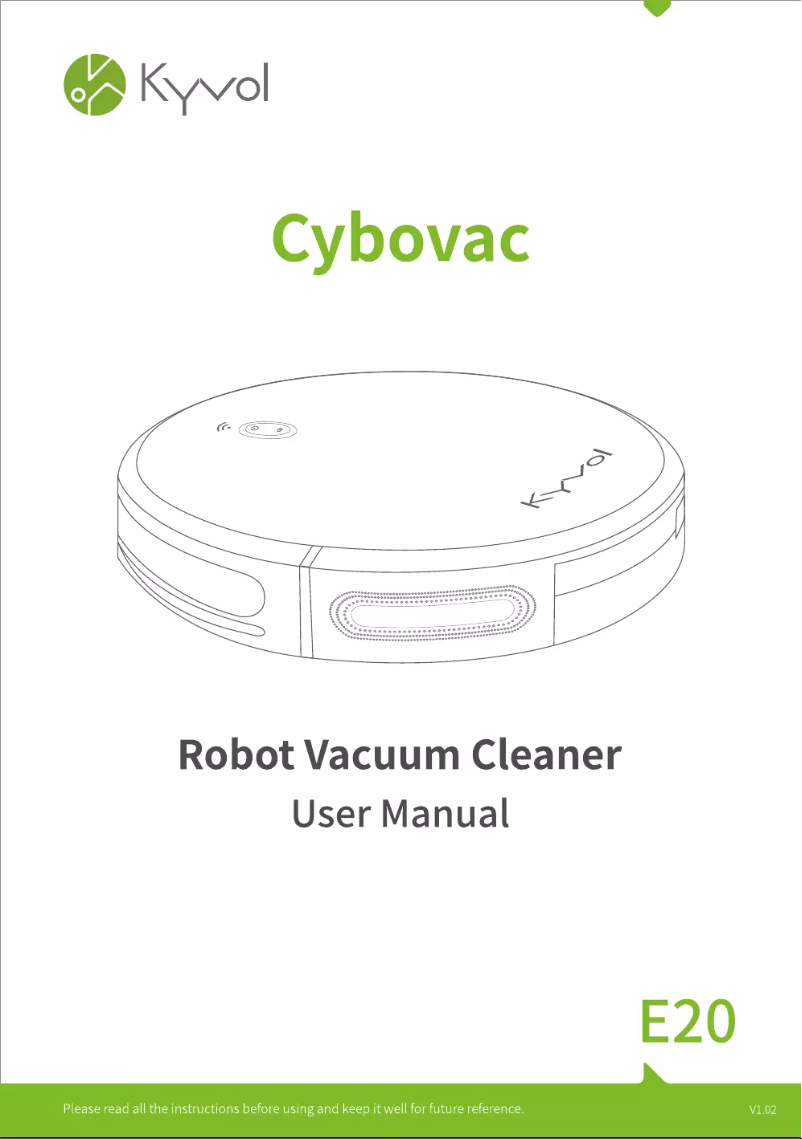 Image de la première page du manuel de l'appareil Cybovac E20