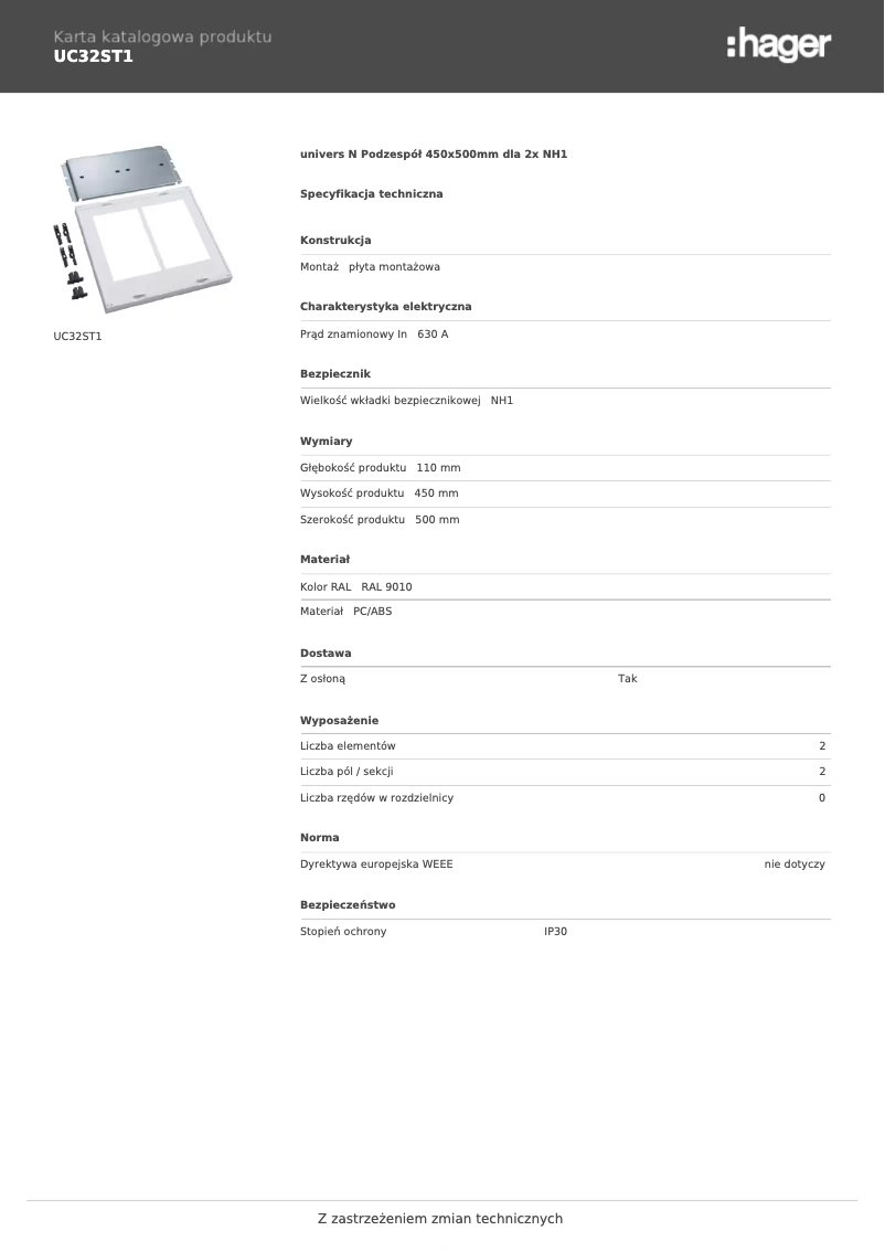 Página 1 del manual Manual de usuario Hager UC32ST1