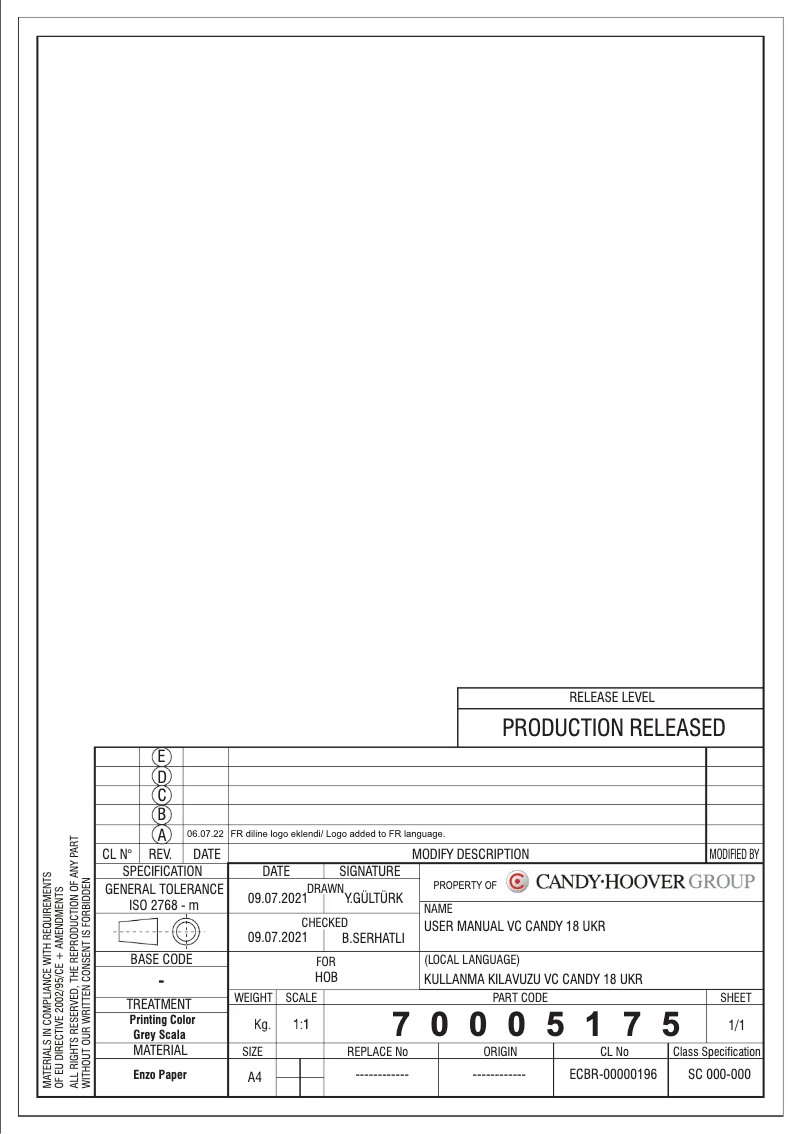 Page 1 de la notice Mode d'emploi Candy CH64CCW