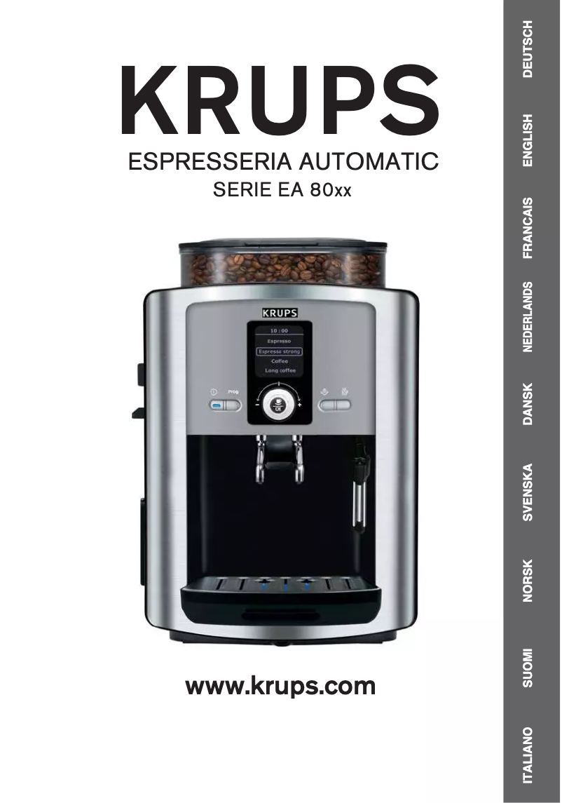 Página 1 del manual Manual de usuario Krups Espresseria Automatic EA8050