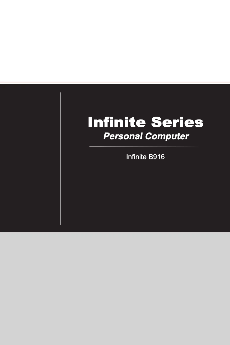 Page 1 de la notice Manuel utilisateur MSI Infinite X Plus 9SF-417EU