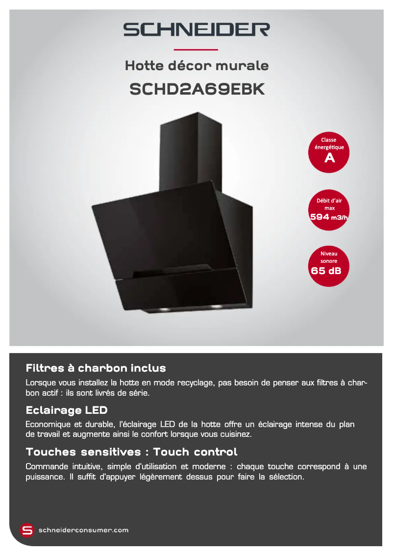 Image de la première page du manuel de l'appareil SCHD2A69EBK