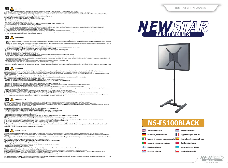 Page 1 de la notice Manuel utilisateur Newstar NS-FS100BLACK