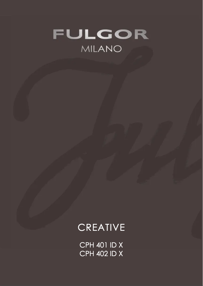 Page 1 de la notice Manuel utilisateur Fulgor Milano CPH 402 ID X