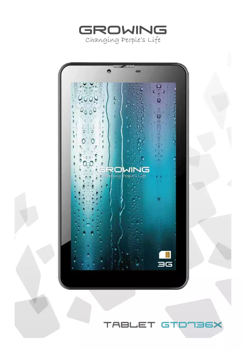 Page 1 de la notice Manuel utilisateur Growing GTD736X