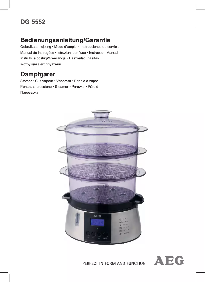 Página 1 del manual Manual de usuario AEG DG 5552