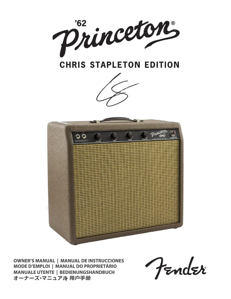 Page n°1 - Manuel utilisateur Fender '62 Princeton