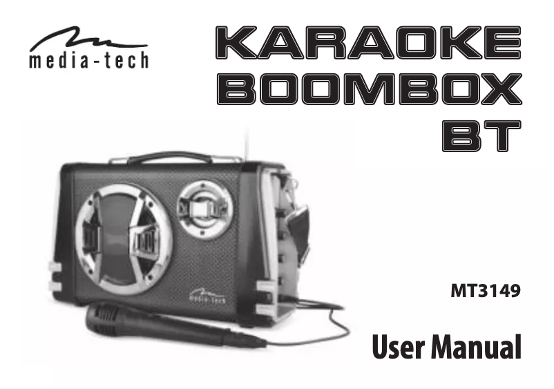 Image de la première page du manuel de l'appareil Karaoke Boombox BT MT3149