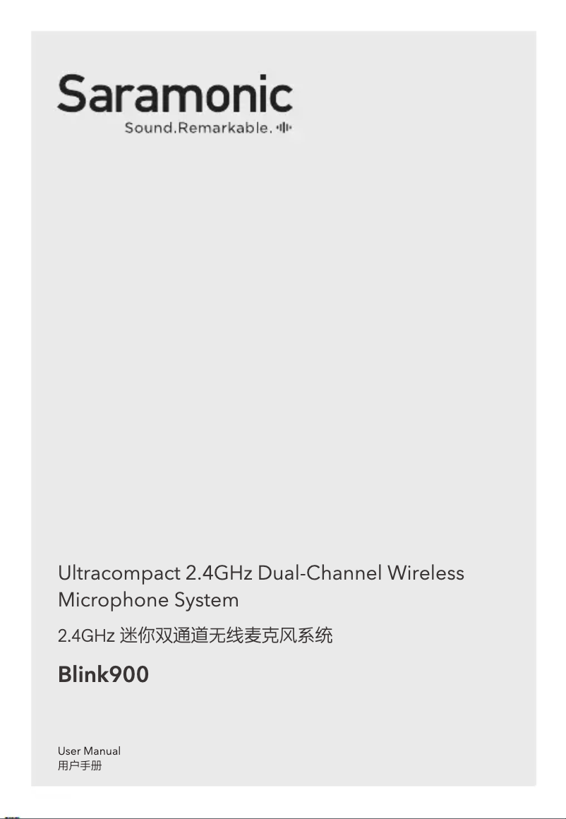 Page n°1 - Manuel utilisateur Saramonic Blink 900