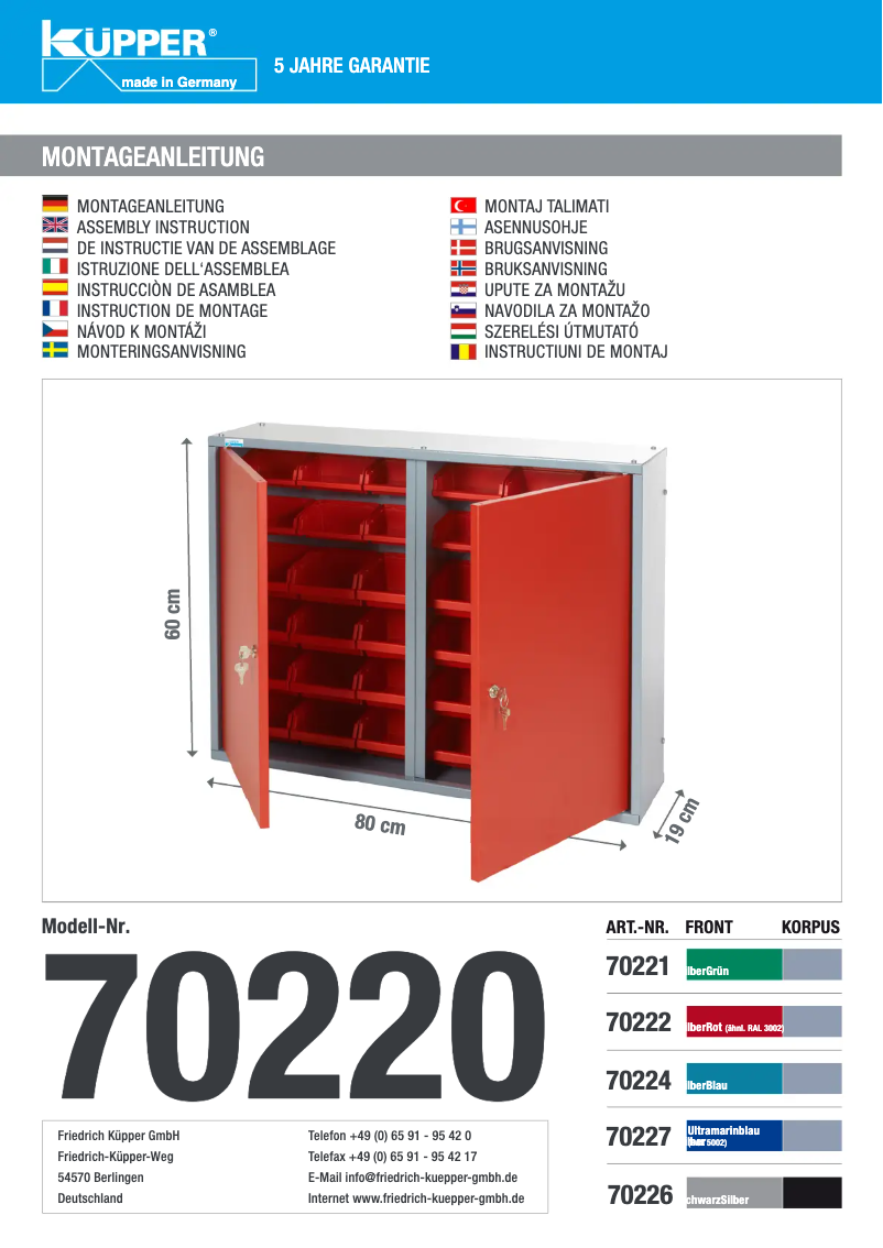 Image de la première page du manuel de l'appareil 70227