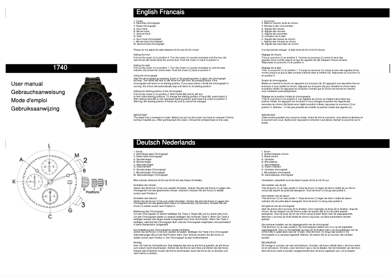 Page n°1 - Manuel utilisateur Davis 1740